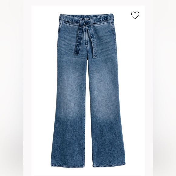 H&M Denim - H&M Wide Leg High Waisted Jeans - Denim blue Size 32